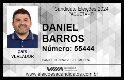 Candidato DANIEL BARROS 2024 - PAQUETÁ - Eleições