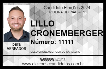 Candidato LILLO CRONEMBERGER  2024 - RIBEIRA DO PIAUÍ - Eleições