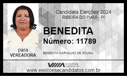 Candidato BENEDITA 2024 - RIBEIRA DO PIAUÍ - Eleições