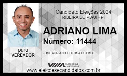 Candidato ADRIANO LIMA  2024 - RIBEIRA DO PIAUÍ - Eleições