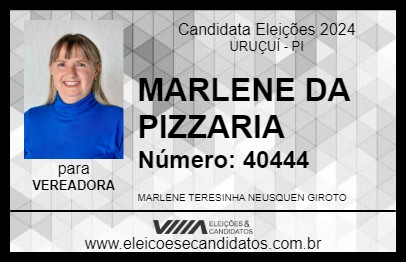 Candidato MARLENE DA PIZZARIA 2024 - URUÇUÍ - Eleições