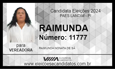 Candidato RAIMUNDA 2024 - PAES LANDIM - Eleições