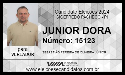 Candidato JUNIOR DORA 2024 - SIGEFREDO PACHECO - Eleições