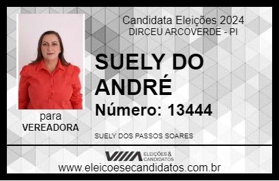 Candidato SUELY DO ANDRÉ 2024 - DIRCEU ARCOVERDE - Eleições