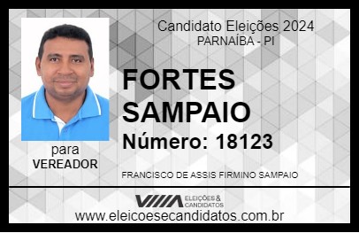 Candidato FORTES SAMPAIO 2024 - PARNAÍBA - Eleições