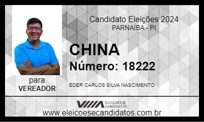 Candidato CHINA 2024 - PARNAÍBA - Eleições