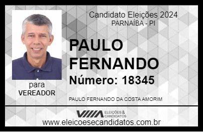 Candidato PAULO FERNANDO 2024 - PARNAÍBA - Eleições