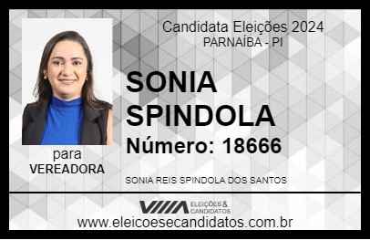 Candidato SONIA SPINDOLA 2024 - PARNAÍBA - Eleições