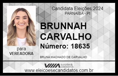 Candidato BRUNNAH CARVALHO 2024 - PARNAÍBA - Eleições