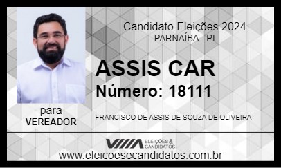 Candidato ASSIS CAR 2024 - PARNAÍBA - Eleições