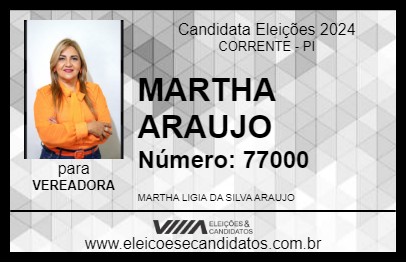 Candidato MARTHA ARAUJO 2024 - CORRENTE - Eleições