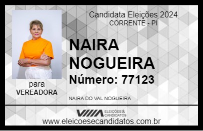 Candidato NAIRA NOGUEIRA 2024 - CORRENTE - Eleições