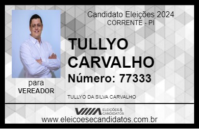 Candidato TULLYO CARVALHO 2024 - CORRENTE - Eleições