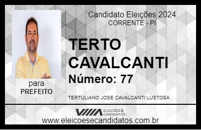 Candidato TERTO CAVALCANTI 2024 - CORRENTE - Eleições