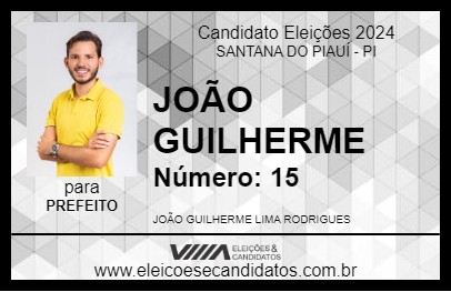 Candidato JOÃO GUILHERME 2024 - SANTANA DO PIAUÍ - Eleições