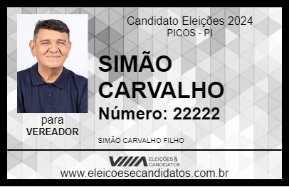 Candidato SIMÃO CARVALHO 2024 - PICOS - Eleições