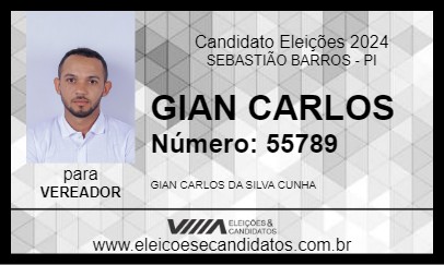 Candidato GIAN CARLOS 2024 - SEBASTIÃO BARROS - Eleições