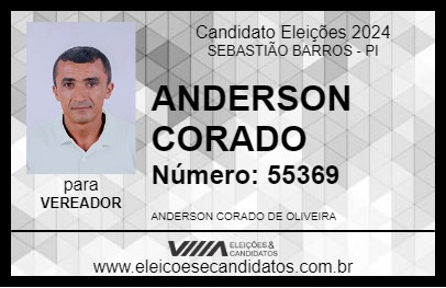 Candidato ANDERSON CORADO 2024 - SEBASTIÃO BARROS - Eleições