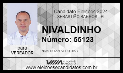 Candidato NIVALDINHO 2024 - SEBASTIÃO BARROS - Eleições