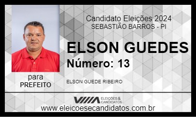 Candidato ELSON GUEDES 2024 - SEBASTIÃO BARROS - Eleições