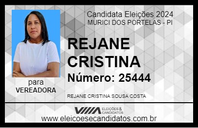 Candidato REJANE CRISTINA 2024 - MURICI DOS PORTELAS - Eleições