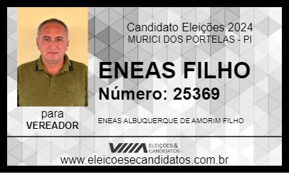 Candidato ENEAS FILHO 2024 - MURICI DOS PORTELAS - Eleições