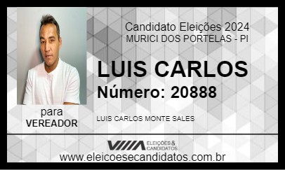 Candidato LUIS CARLOS 2024 - MURICI DOS PORTELAS - Eleições