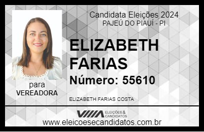 Candidato ELIZABETH FARIAS 2024 - PAJEÚ DO PIAUÍ - Eleições