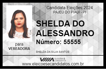 Candidato SHELDA DO ALESSANDRO 2024 - PAJEÚ DO PIAUÍ - Eleições