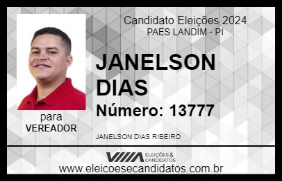 Candidato JANELSON DIAS 2024 - PAES LANDIM - Eleições