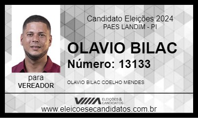 Candidato OLAVIO BILAC 2024 - PAES LANDIM - Eleições