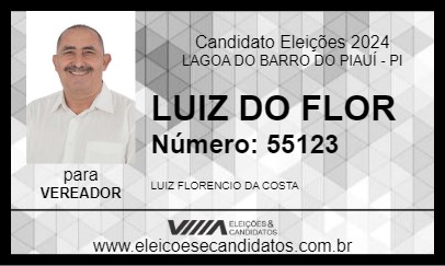 Candidato LUIZ DO FLOR 2024 - LAGOA DO BARRO DO PIAUÍ - Eleições