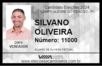 Candidato SILVANO OLIVEIRA 2024 - CAMPO ALEGRE DO FIDALGO - Eleições