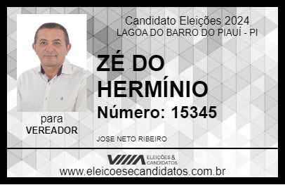 Candidato ZÉ DO HERMÍNIO 2024 - LAGOA DO BARRO DO PIAUÍ - Eleições