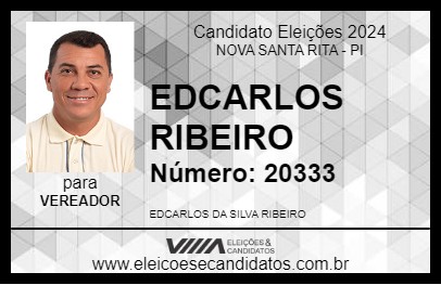 Candidato EDCARLOS RIBEIRO 2024 - NOVA SANTA RITA - Eleições