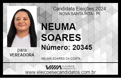 Candidato NEUMA SOARES 2024 - NOVA SANTA RITA - Eleições