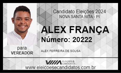 Candidato ALEX FRANÇA 2024 - NOVA SANTA RITA - Eleições