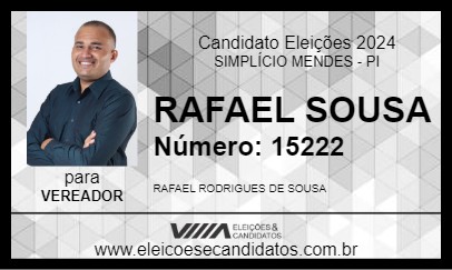 Candidato RAFAEL SOUSA 2024 - SIMPLÍCIO MENDES - Eleições