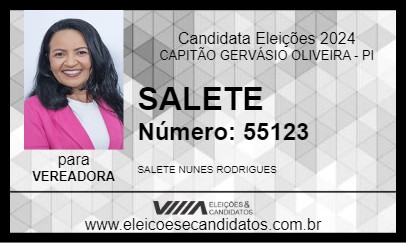 Candidato SALETE 2024 - CAPITÃO GERVÁSIO OLIVEIRA - Eleições