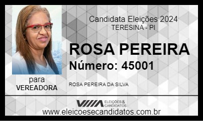 Candidato ROSA PEREIRA 2024 - TERESINA - Eleições