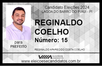 Candidato REGINALDO COELHO 2024 - LAGOA DO BARRO DO PIAUÍ - Eleições