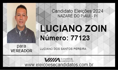 Candidato LUCIANO ZOIN 2024 - NAZARÉ DO PIAUÍ - Eleições