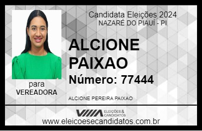 Candidato ALCIONE PAIXAO 2024 - NAZARÉ DO PIAUÍ - Eleições