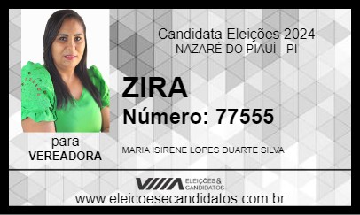 Candidato ISIRENE 2024 - NAZARÉ DO PIAUÍ - Eleições