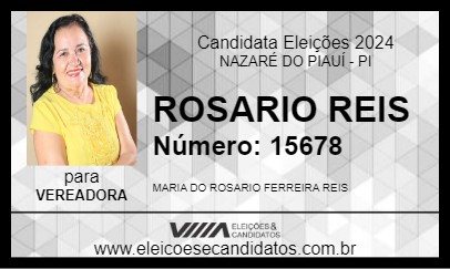 Candidato ROSARIO REIS 2024 - NAZARÉ DO PIAUÍ - Eleições