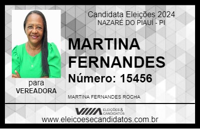 Candidato MARTINA FERNANDES 2024 - NAZARÉ DO PIAUÍ - Eleições