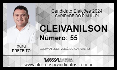 Candidato CLEI CARVALHO 2024 - CARIDADE DO PIAUÍ - Eleições