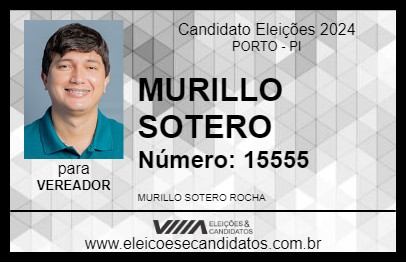 Candidato MURILLO SOTERO 2024 - PORTO - Eleições