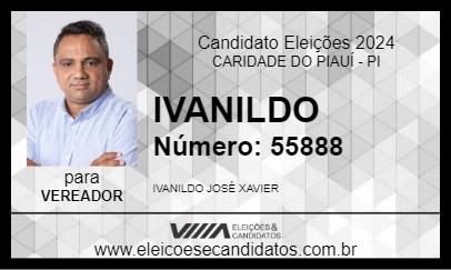 Candidato IVANILDO 2024 - CARIDADE DO PIAUÍ - Eleições