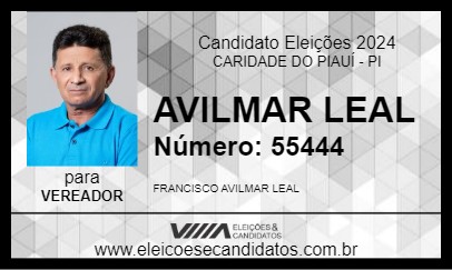 Candidato AVILMAR LEAL 2024 - CARIDADE DO PIAUÍ - Eleições